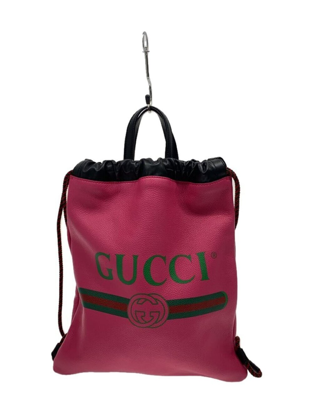 Gucci Drawstring BKPK Backpack Leather Pink Gucci